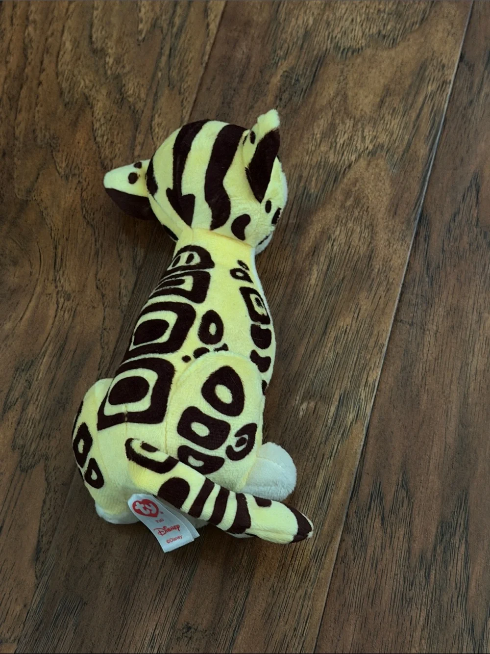 Disney Yellow and Brown Leopard Plush with Green Eyes